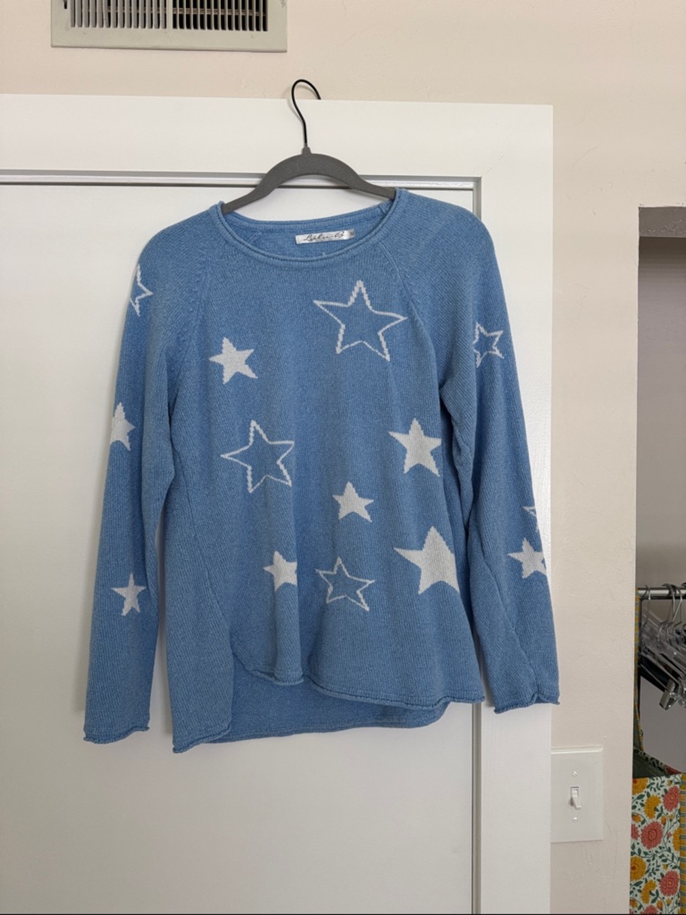 Lulu- b light blue star sweater